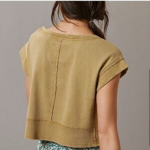 Anthropologie Pilcro Cut Off Sweatshirt Top Size Small